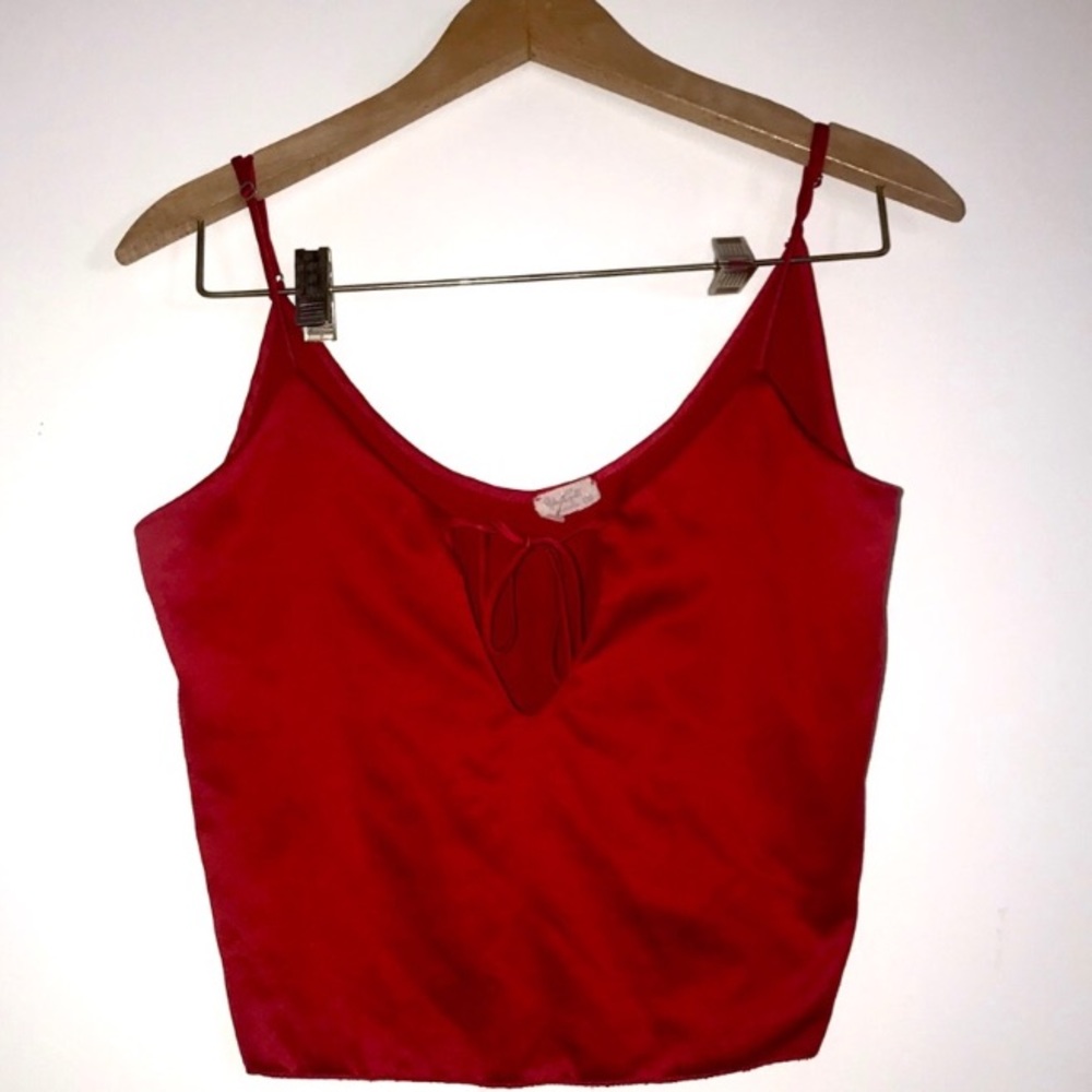 red silk brandy tank